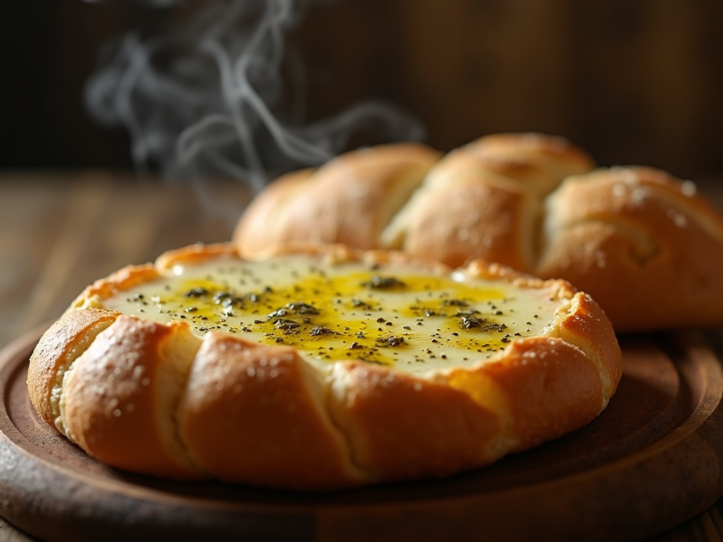 Gür Peyniri ve Zeytin Yağıyla Sıradışı Taze Ekmek Tabağı