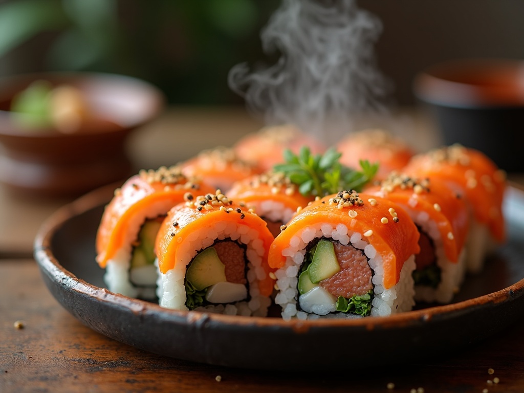 Renkli ve Lezzetli Kimbap Tabağı