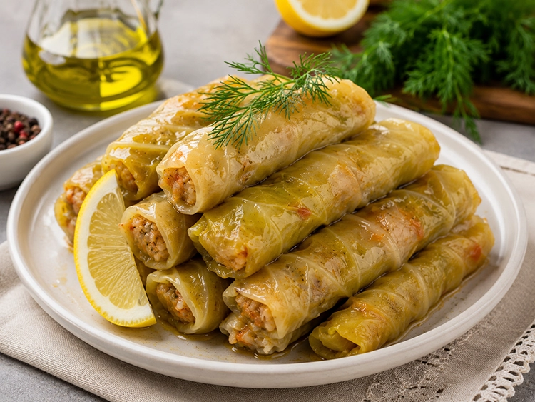 Zeytinyağlı Lahana Sarması: Ege'nin Taze Lezzeti